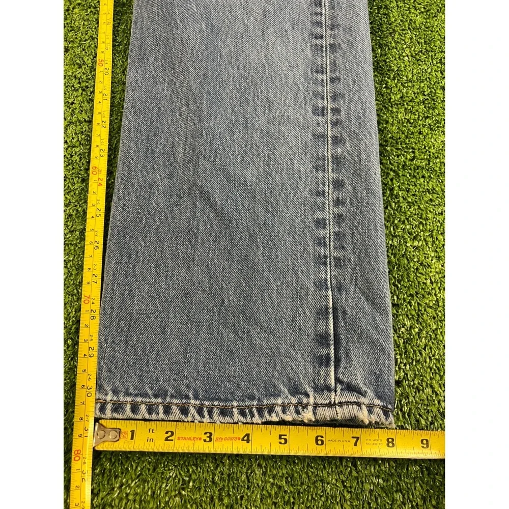 Levis 501‎ Original Mens Straight Leg Button Fly Medium Wash Blue Jeans 36x32